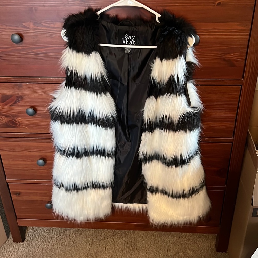 Faux fur vest